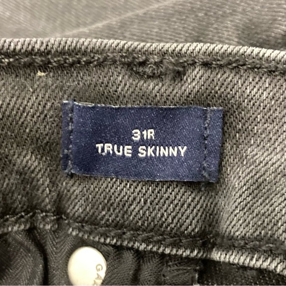 GAP Women’s Charcoal Denim High Rise Jeans 31R True Skinny - Picture 10 of 16